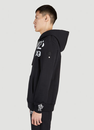 6 Moncler 1017 ALYX SM 徽标印花连帽运动衫 黑色 mal0151007