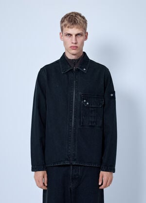 Stone Island Denim Overshirt with Utility Pocket Blue sto0165104