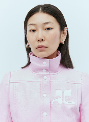 Courrèges 비닐 리에디션 재킷 핑크 cou0253013