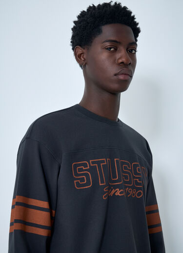 Stüssy Stripe Logo Motif Sweatshirt Black sts0162011