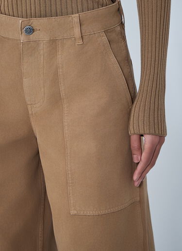 Wide-Leg Cargo Pants Moncler Wide-Leg Cargo Pants Brown mon0263026