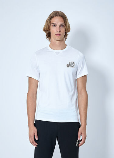 LN-CC® - Moncler: Logo Patch T-Shirt - White Moncler Logo Patch T-Shirt White mon0165018