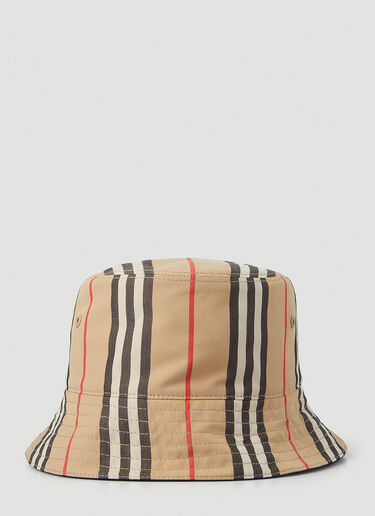Burberry Icon 条纹渔夫帽 米色 bur0346001
