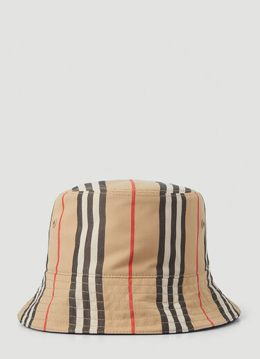 Burberry Icon Stripe Bucket Hat Beige bur0346001