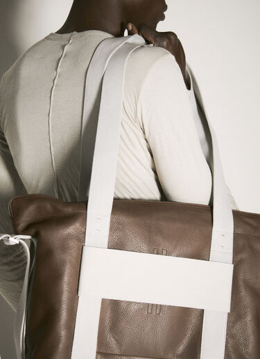 Rick Owens 가죽 트롤리 토트백  브라운 ric0157037