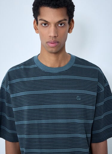 Carhartt WIP Striped Cotton Jersey T-Shirt Grey wip0163009