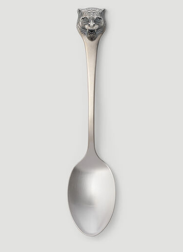 Gucci Set of Two Tiger Dessert Spoons Silver wps0680039