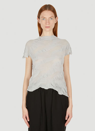 Yohji Yamamoto Links Motif Knit T-Shirt Grey yoy0248003