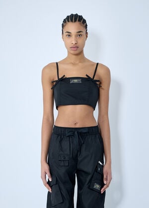 GANNI Duchesse Strap Top Brown gan0259002