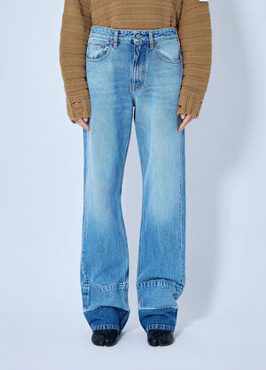MM6 Maison Margiela Wide-Leg Denim Jeans Blue mmm0265011