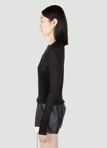 Rick Owens Banana Long Sleeve Top Black ric0251029