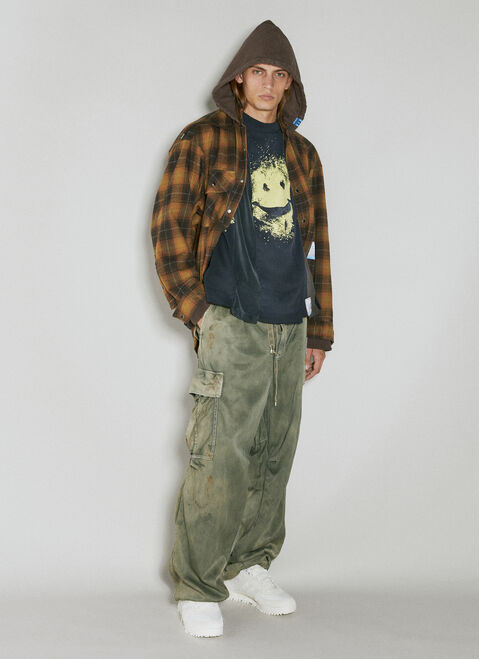 Maison Mihara Yasuhiro フード付きレイヤードシャツ	 イエロー mmy0154007