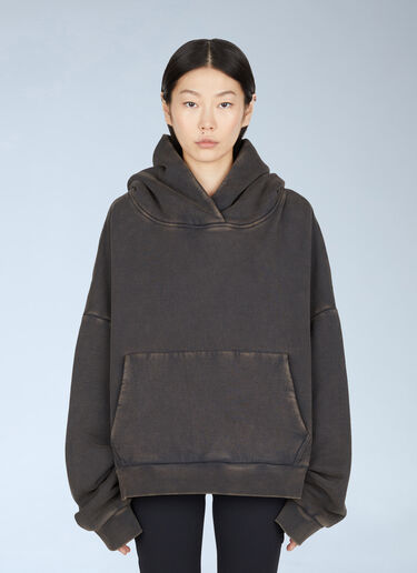 Entire Studios Washed Heavy Hooded Sweatshirt Black ent0353001