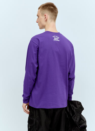 A BATHING APE® Mad Face College Sweatshirt Purple aba0154023