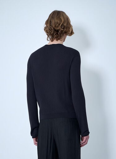 Fine Knit Cotton Crepe Henley Our Legacy Fine Knit Cotton Crepe Henley Black our0164025