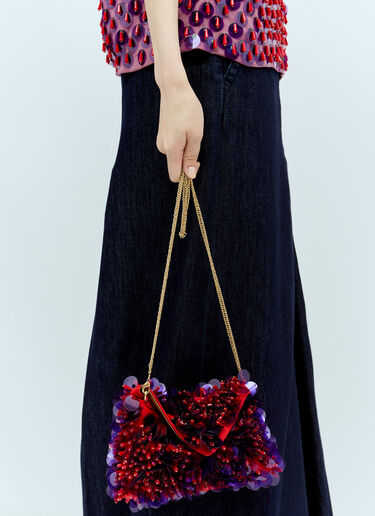 Dries Van Noten 亮片装饰手拿包 红色 dvn0256039