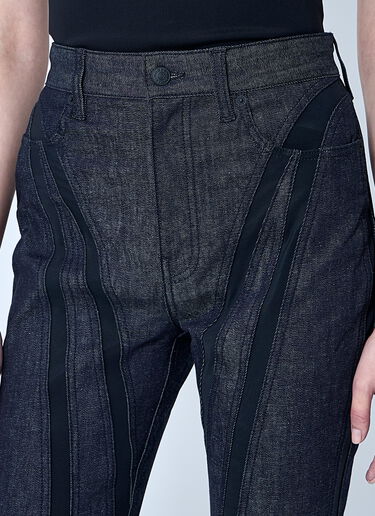 Mugler Capri Denim Cropped Pants Blue mug0259012