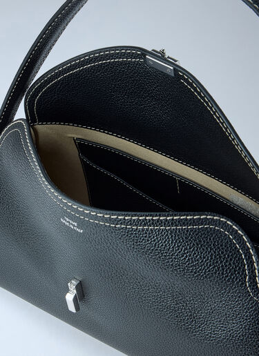LN-CC® - Toteme: T-Lock Grained-Leather Shoulder Bag - Black Toteme T-Lock Grained-Leather Shoulder Bag Black tot0265082