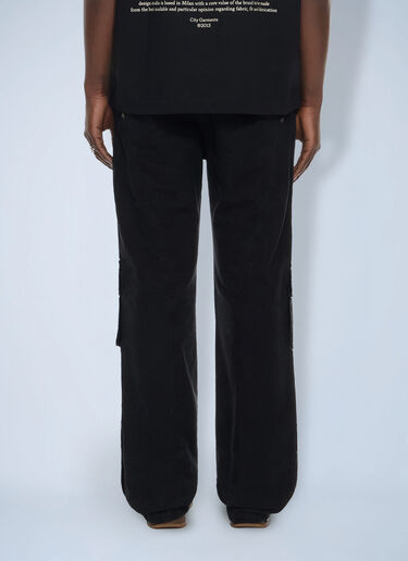 LN-CC® - Off-White: Owr Gd Cot Multipkt Relax Pant - Black Off-White Owr Gd Cot Multipkt Relax Pant Black ofw0164190