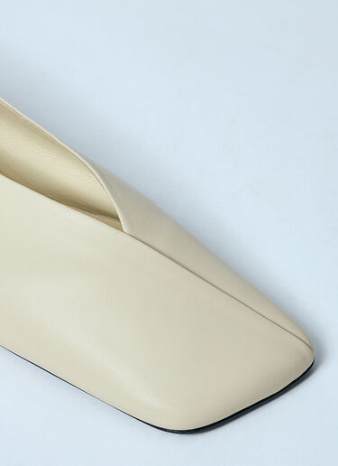 Jil Sander レザー製バレリーナフラット ベージュ jil0259019