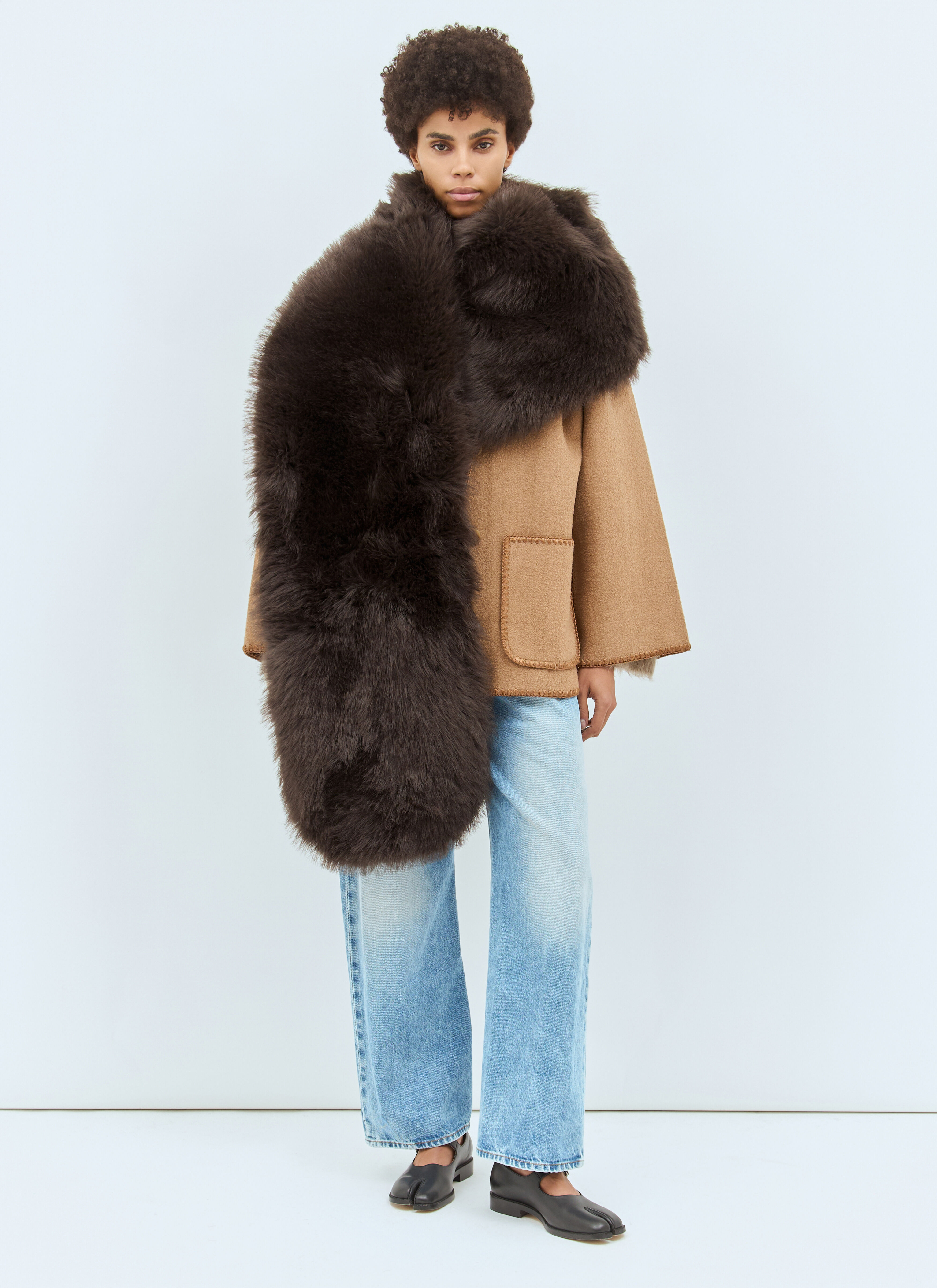 Toteme faux fur coat outlet