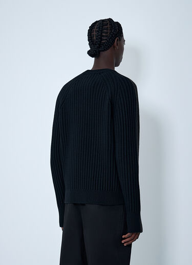 Rib Knit Sweater Junya Watanabe Rib Knit Sweater Black jwn0162005
