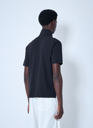 C.P. Company 1020 Half-Zip Polo Shirt Black pco0160006