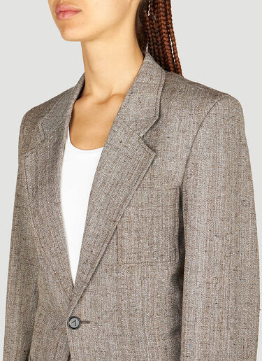 Bottega Veneta Single Breasted Blazer Brown bov0253076