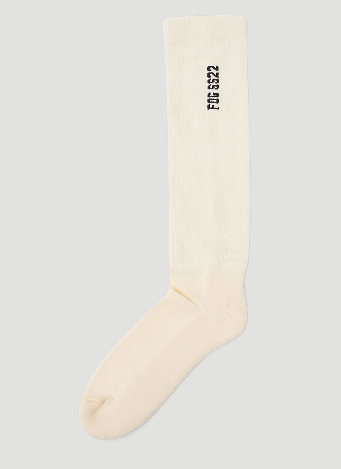 Shop Rick Owens Mid Calf Socks In Cream