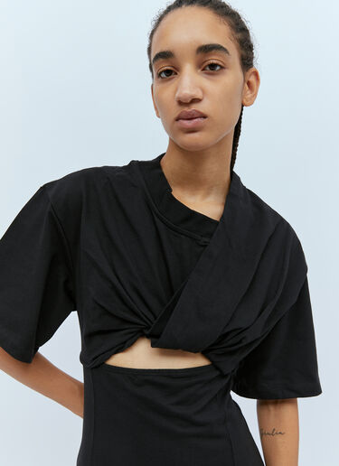 Jacquemus La Robe T-Shirt Bahia Dress Black jac0254017