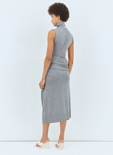 TOTEME Draped Knit Dress Grey tot0258003