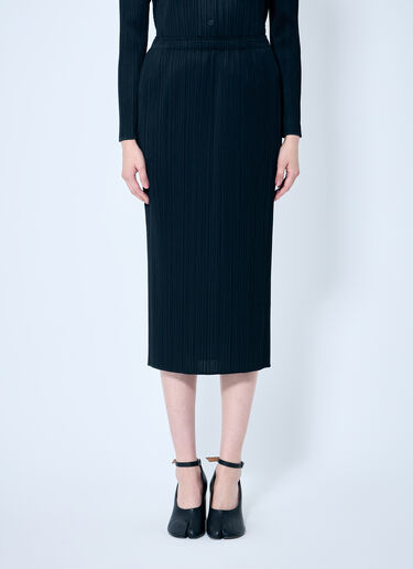 Pleats Please Issey Miyake Pleated Pencil Skirt Black plp0259024