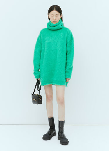 Gucci Brushed Mohair Jumper Dress Green guc0254006
