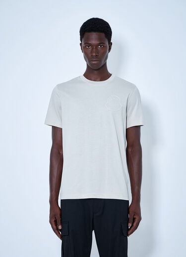 LN-CC® - Moncler: Cotton Jersey Logo T-Shirt - Grey Moncler Cotton Jersey Logo T-Shirt Grey mon0165061