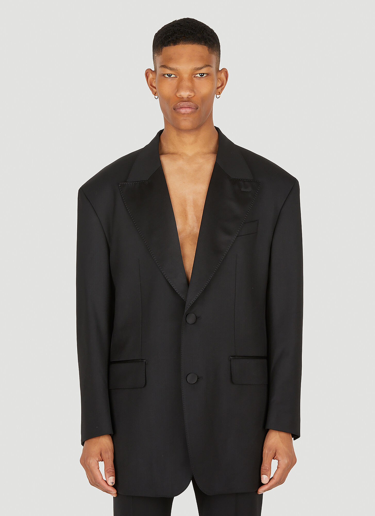 Dolce & Gabbana Satin Trimmed Tuxedo Blazer