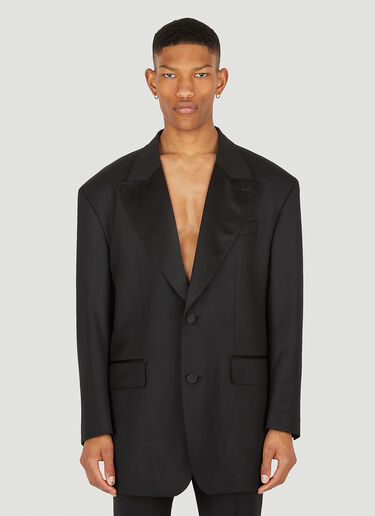 Dolce & Gabbana Satin Trimmed Tuxedo Blazer Black dol0148012