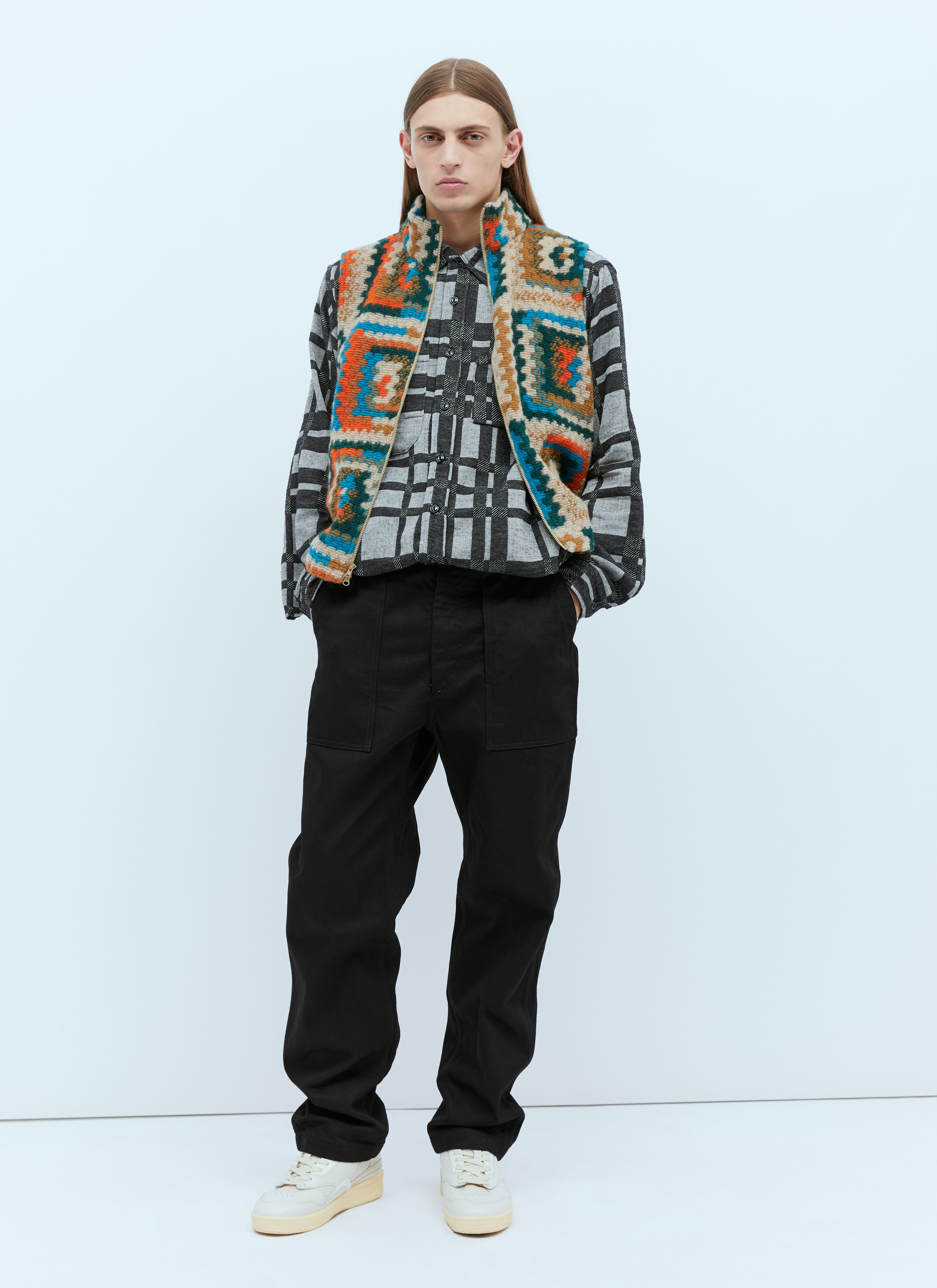 Engineered Garments Men's' High Mock Knit Vest in Multicolour | LN-CC®