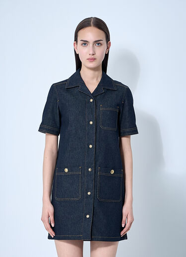 Moncler Denim Mini Dress Blue mon0260019