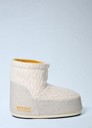 Moon Boot x GUEST IN RESIDENCE Icon Low Nolace Knit Boots Cream mbg0364003