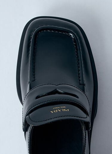 Prada Equal Brushed Leather Loafers Black pra0260029