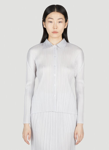 PLEATS PLEASE ISSEY MIYAKE Pleated Shirt In Grey ladies – Afashionistastore