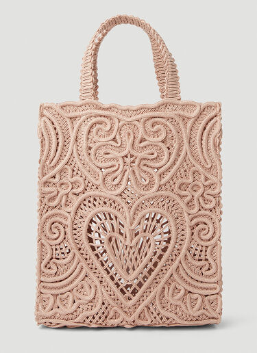 Dolce & Gabbana Embroidered Shopper Bag Pink dol0251031