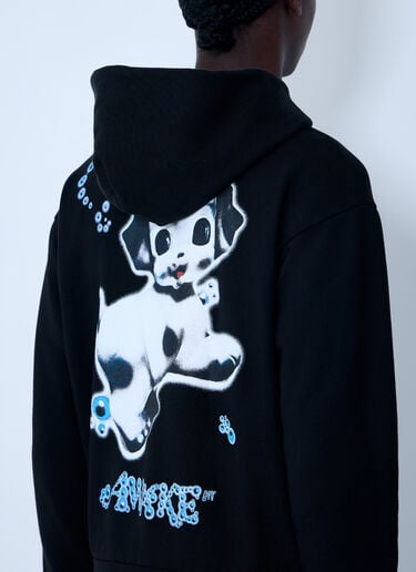 Awake NY Logo Motif Hooded Sweatshirt Black awa0162002