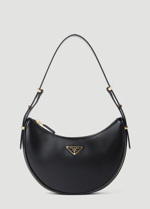 Prada Arqué Leather Shoulder Bag Black pra0254026