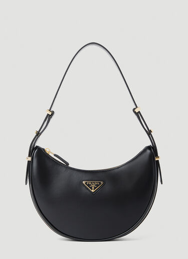 Prada Arqué Leather Shoulder Bag Black pra0254026