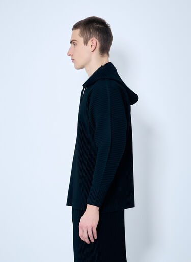 Homme Plissé Issey Miyake Pleated Hooded Sweatshirt Black hmp0159010