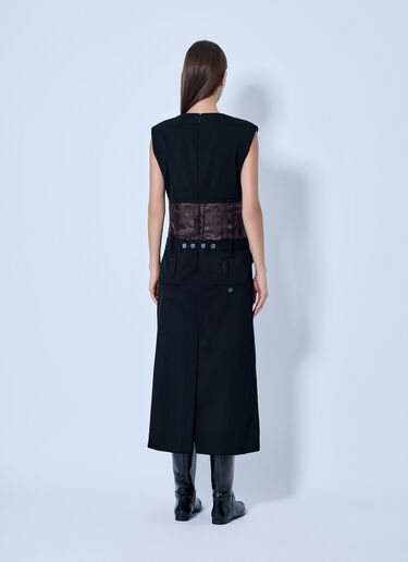 Marni Sleeveless Dress with Contrast Waist Panel Black mni0266001