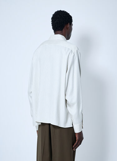 Saint Laurent Striped Tunic Shirt Black sla0159004