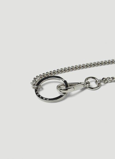 Prada Crystal Triangle Key Chain Silver pra0247012