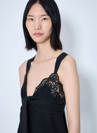 LN-CC® - Chloé: Lace-Trim Silk Crêpe Camisole - Black Chloé Lace-Trim Silk Crêpe Camisole Black chl0264006